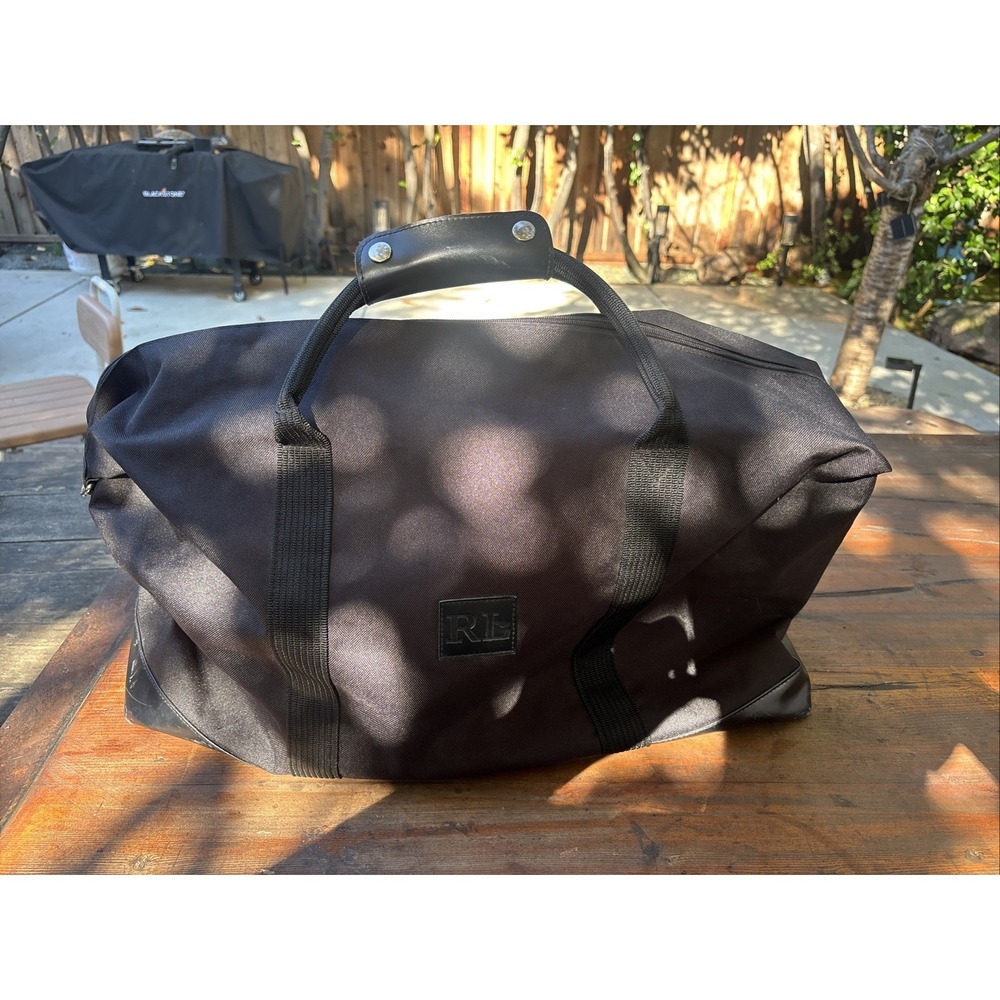 Ralph Lauren Fragrances Black Canvas Duffle Bag Vintage VIP Promo Weekender RL